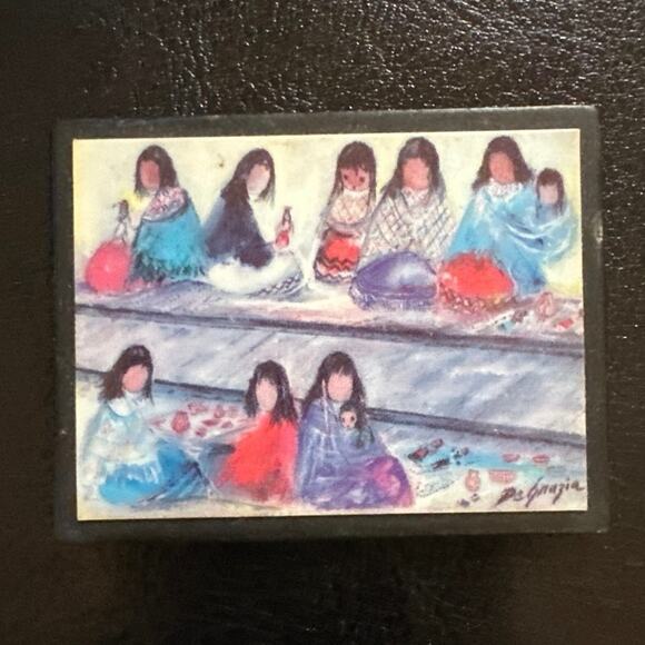 Lot of 5 Ted DeGrazia Refrigerator Magnets Southwest Children Vintage - Picture 3 of 11